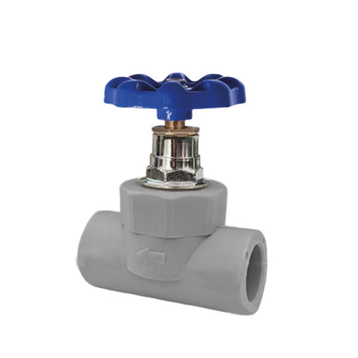 LLAVE DE PASO METÁLICA MANILLA ALUMINIO AZUL PP-R